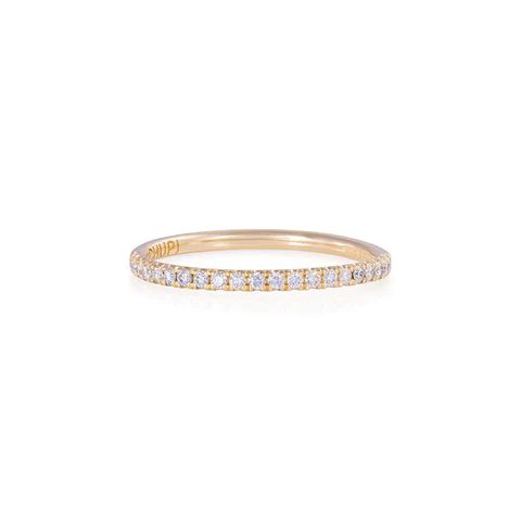 Polished Gold Half Eternity Diamond Ring | Chupi | Chupi