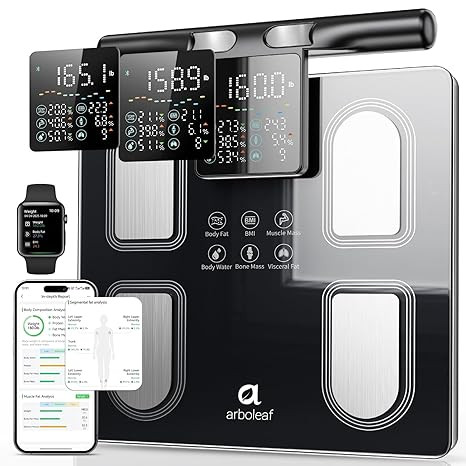 Arboleaf Smart Scale with Handle Display - 8-Electrode Body Pod Fat Scale, 50+ Metrics (BMI, Musc... | Amazon (US)