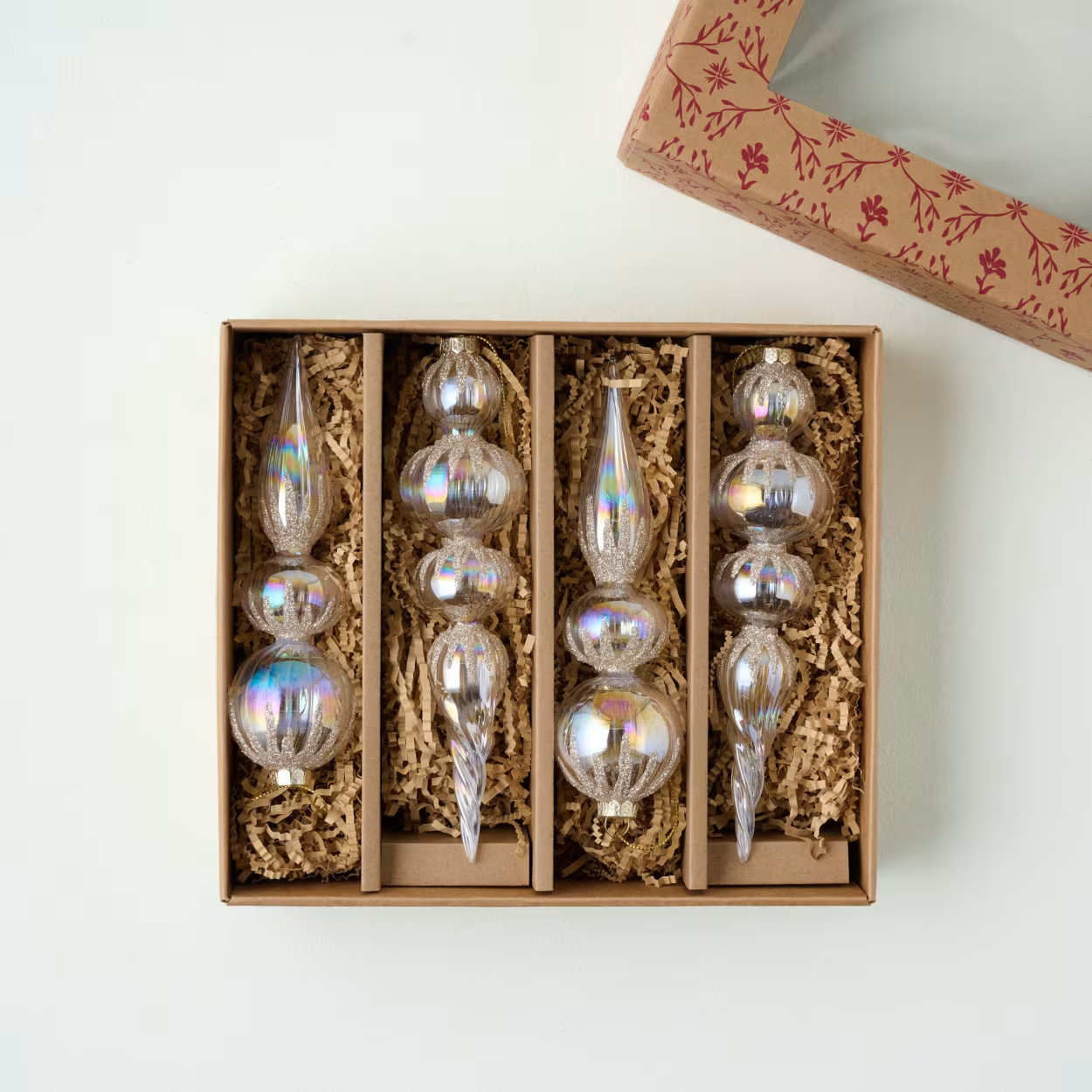 Winter Splendor Finial Ornament, Set of 4 | Magnolia