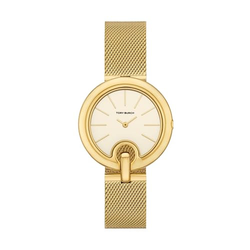 Tory Burch Women's Pierced Gold Stainless Steel Mesh Watch (Model: TBW7073) | Amazon (US)
