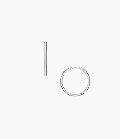 Ellis Essentials Stainless Steel Hoop Earrings | Fossil (US)