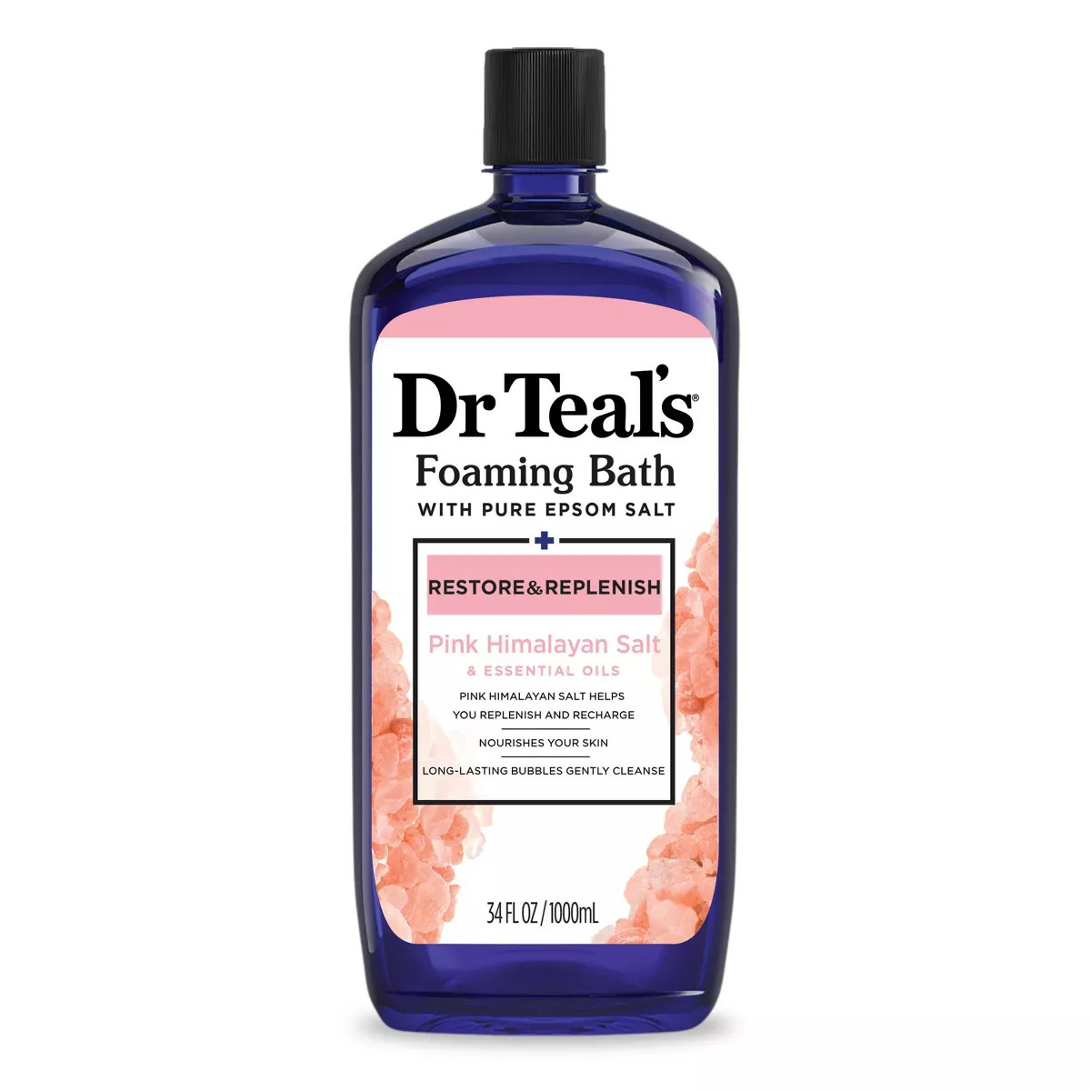 Dr Teal's Restore & Replenish Pink Himalayan Orange Foaming Bubble Bath - 34 fl oz | Target