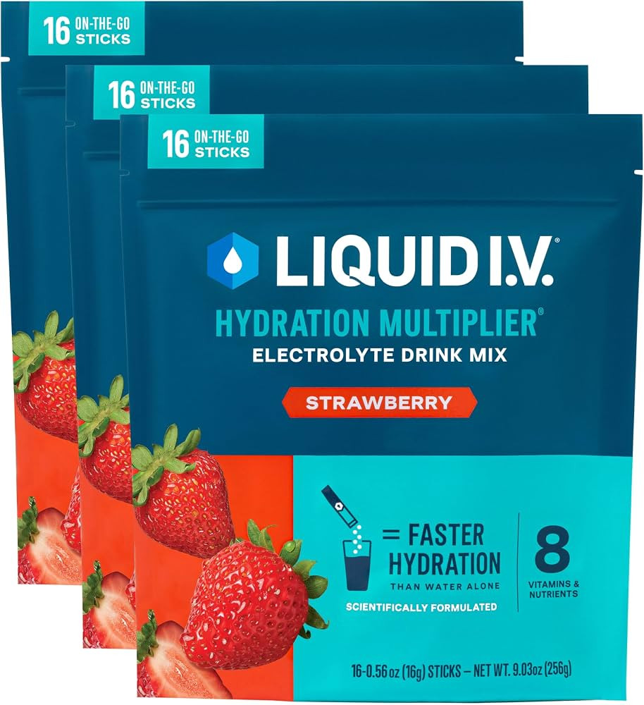 Liquid I.V.® Hydration Multiplier® - Strawberry - Hydration Powder Packets | Electrolyte Powder... | Amazon (US)
