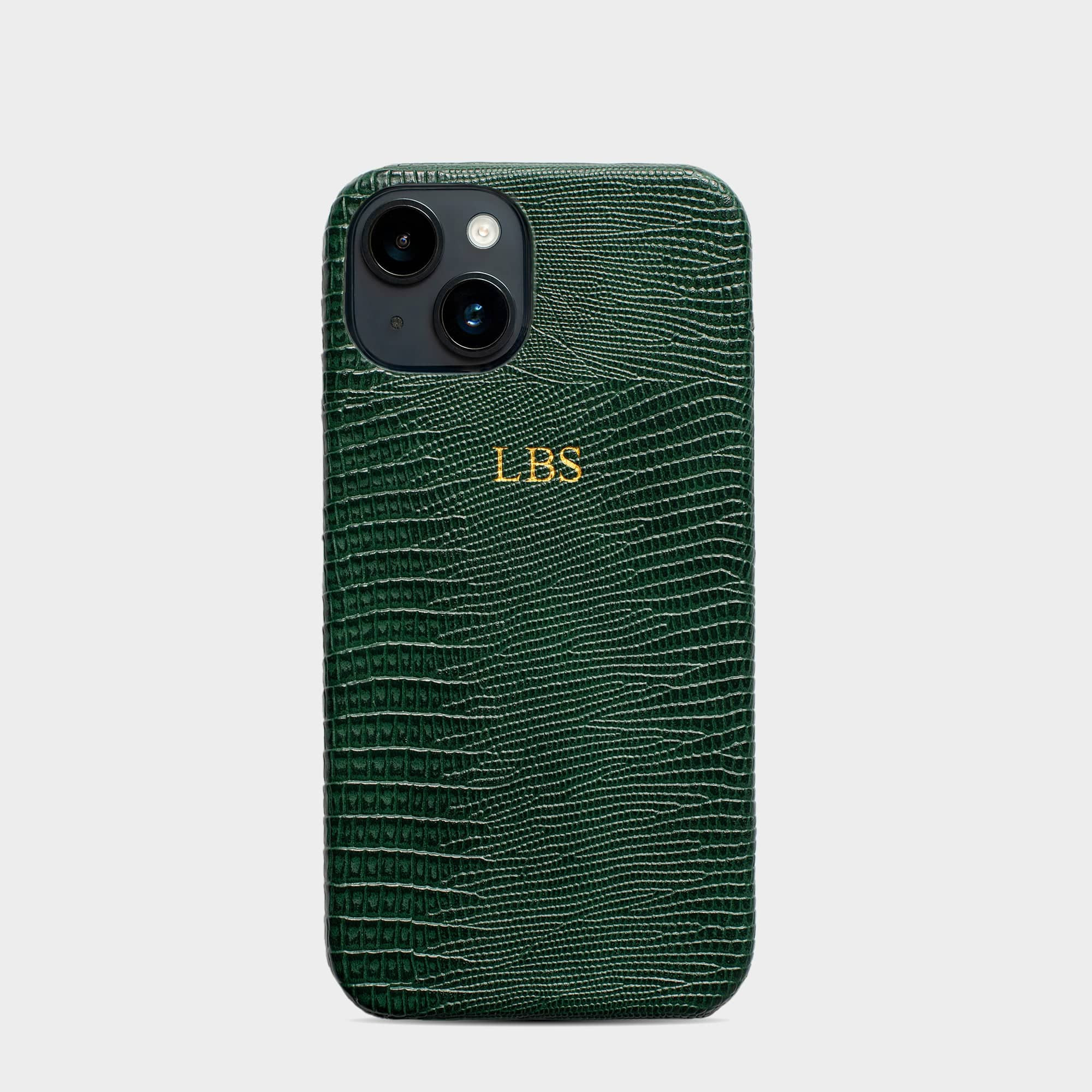 Dark Green Lizard Texture Personalized Snap Case | INSERIF (US)