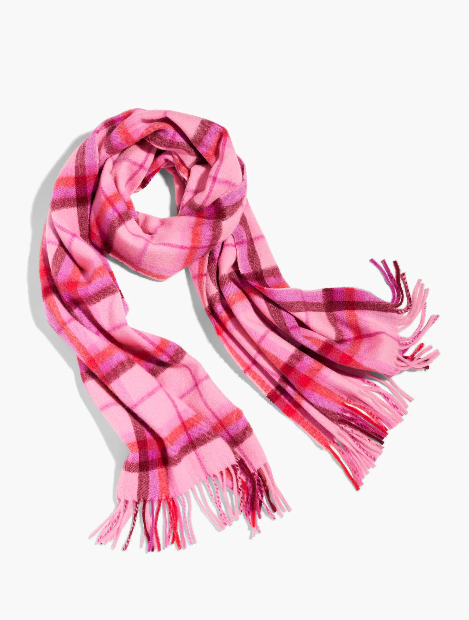 Cashmere Waterweave Scarf - Merry Plaid | Talbots