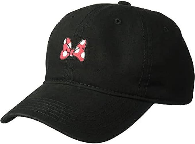 Disney Minnie Mouse Dad Hat, Cotton Adjustable Baseball Cap with Curved Brim | Amazon (US)
