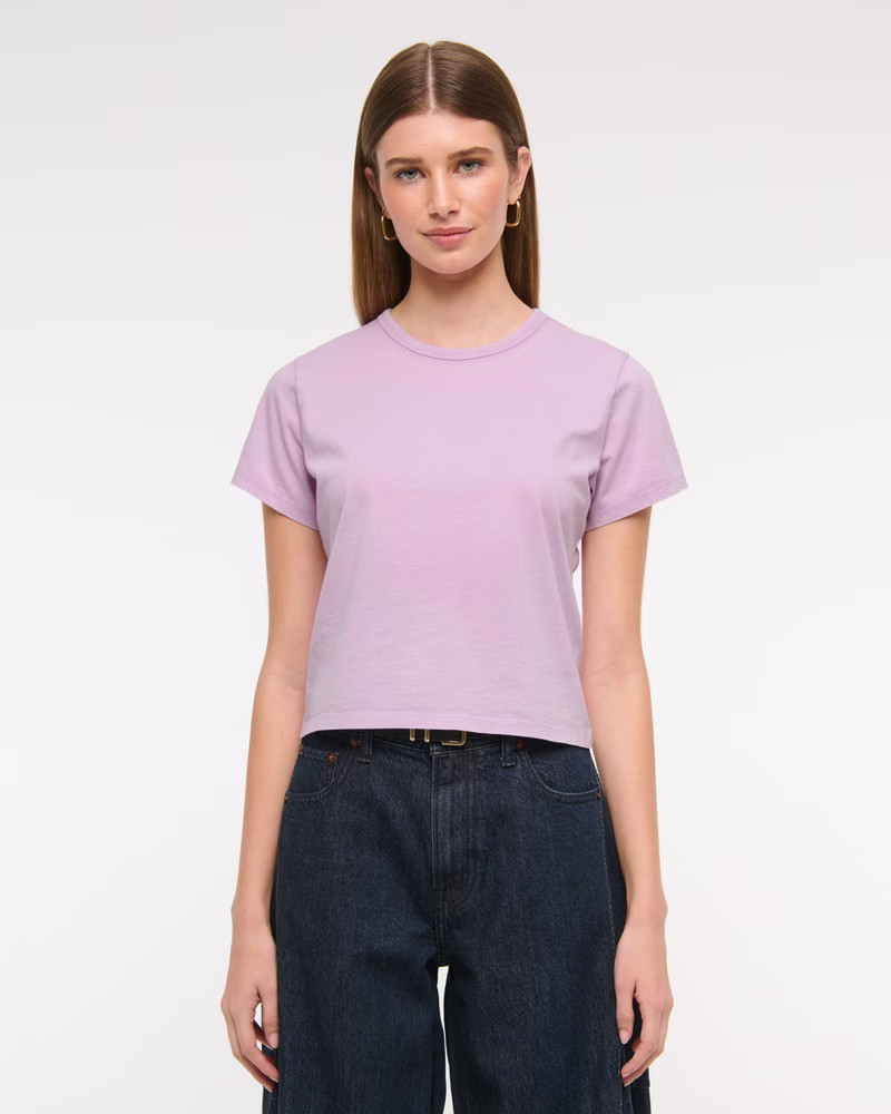 Women's Essential Polished Body-Skimming Tee | Women's Tops | Abercrombie.com | Abercrombie & Fitch (US)