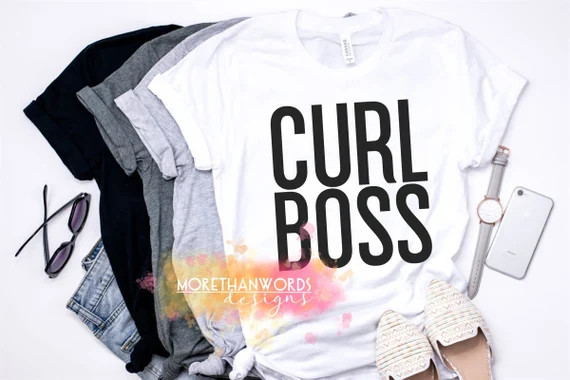 Curl Boss Shirt curly hair t-shirt curly girl natural hair | Etsy (US)