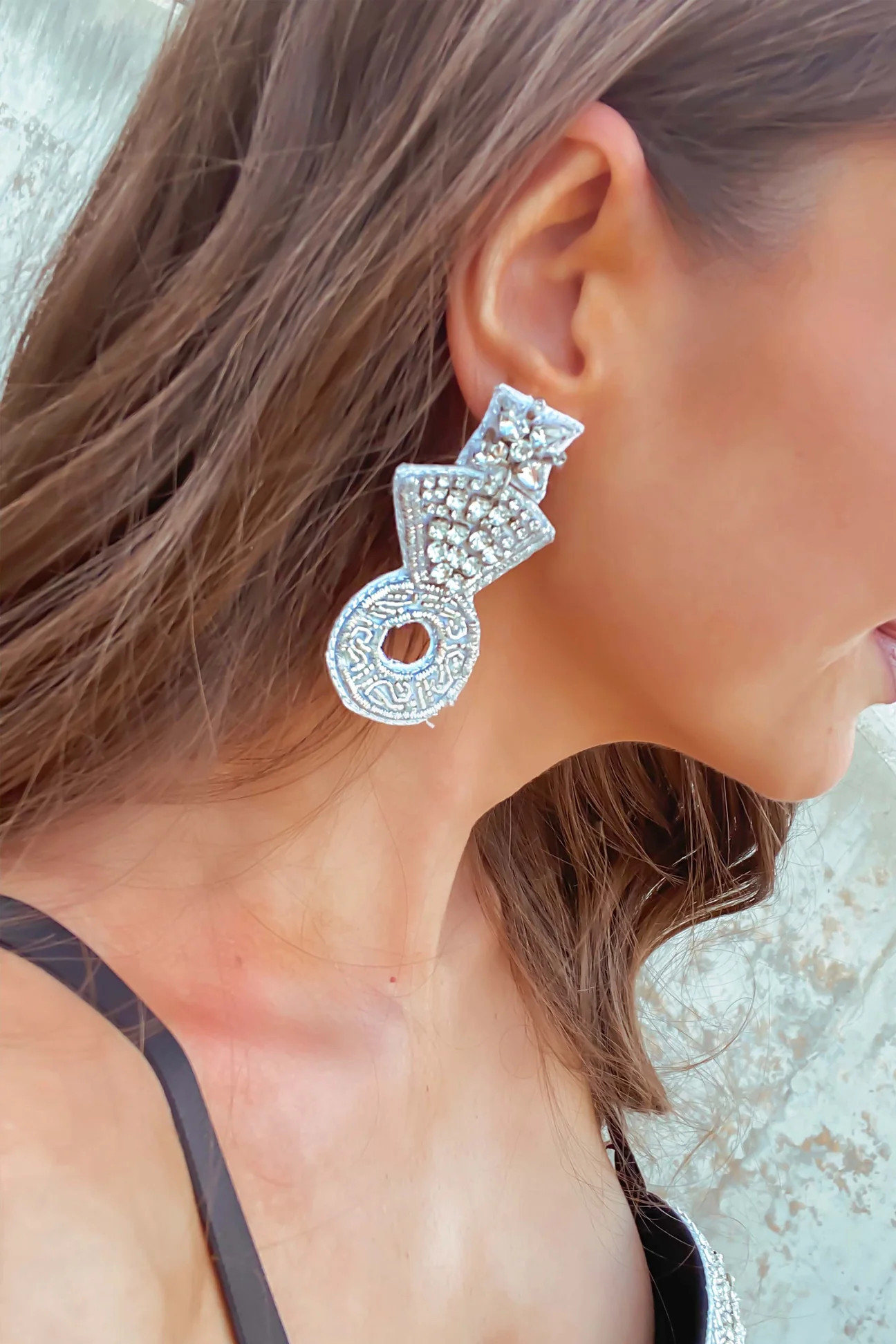 Diamond Kind Of Girl Earrings | Matte Blaque
