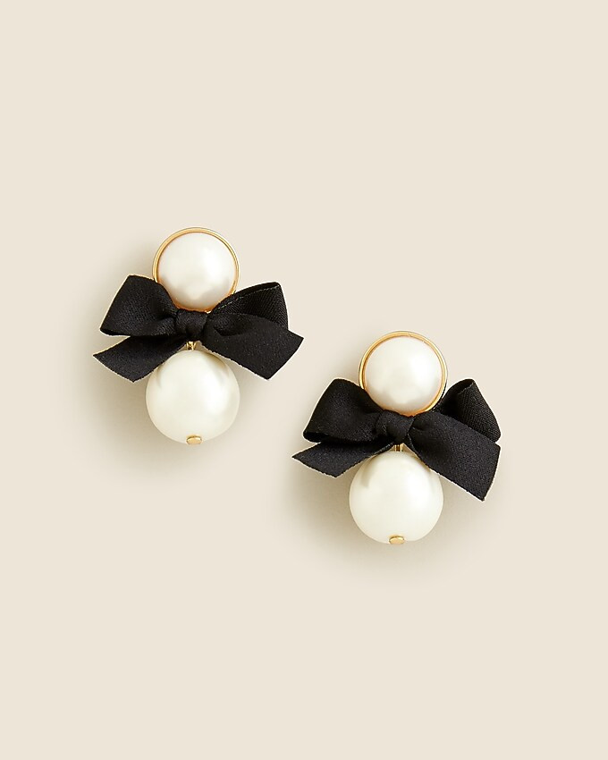 Pearl bow earrings | J. Crew US