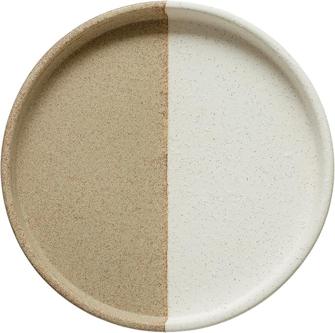 Bloomingville Rustic Two-Tone Stoneware Incense Burner Tray, Cream & Beige | Amazon (US)