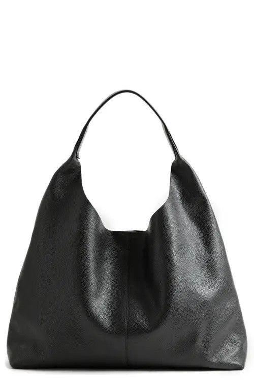 & Other Stories Leather Tote in Black Dark at Nordstrom | Nordstrom