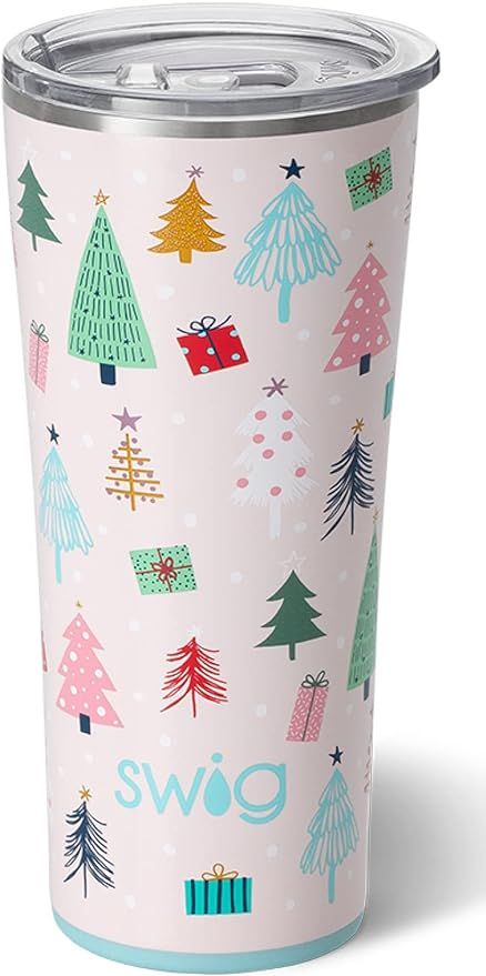 Swig Life 22oz Holiday Skinny Tumbler, Triple Insulated Stainless Steel Skinny Tumbler with Lid |... | Amazon (US)