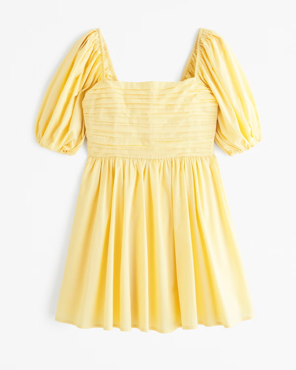 Emerson Waisted Poplin Mini Dress | Abercrombie & Fitch (US)