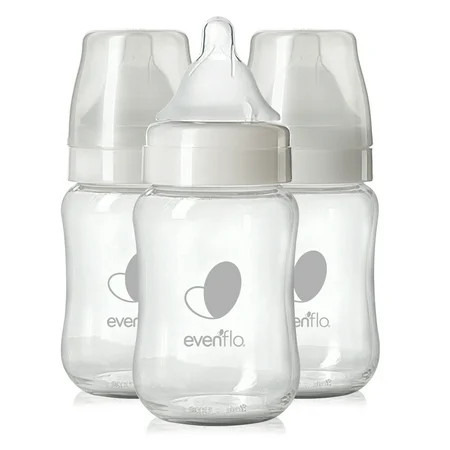 Evenflo Balance + Wide Neck Glass Bottles, 6oz 3 Pack | Walmart (US)