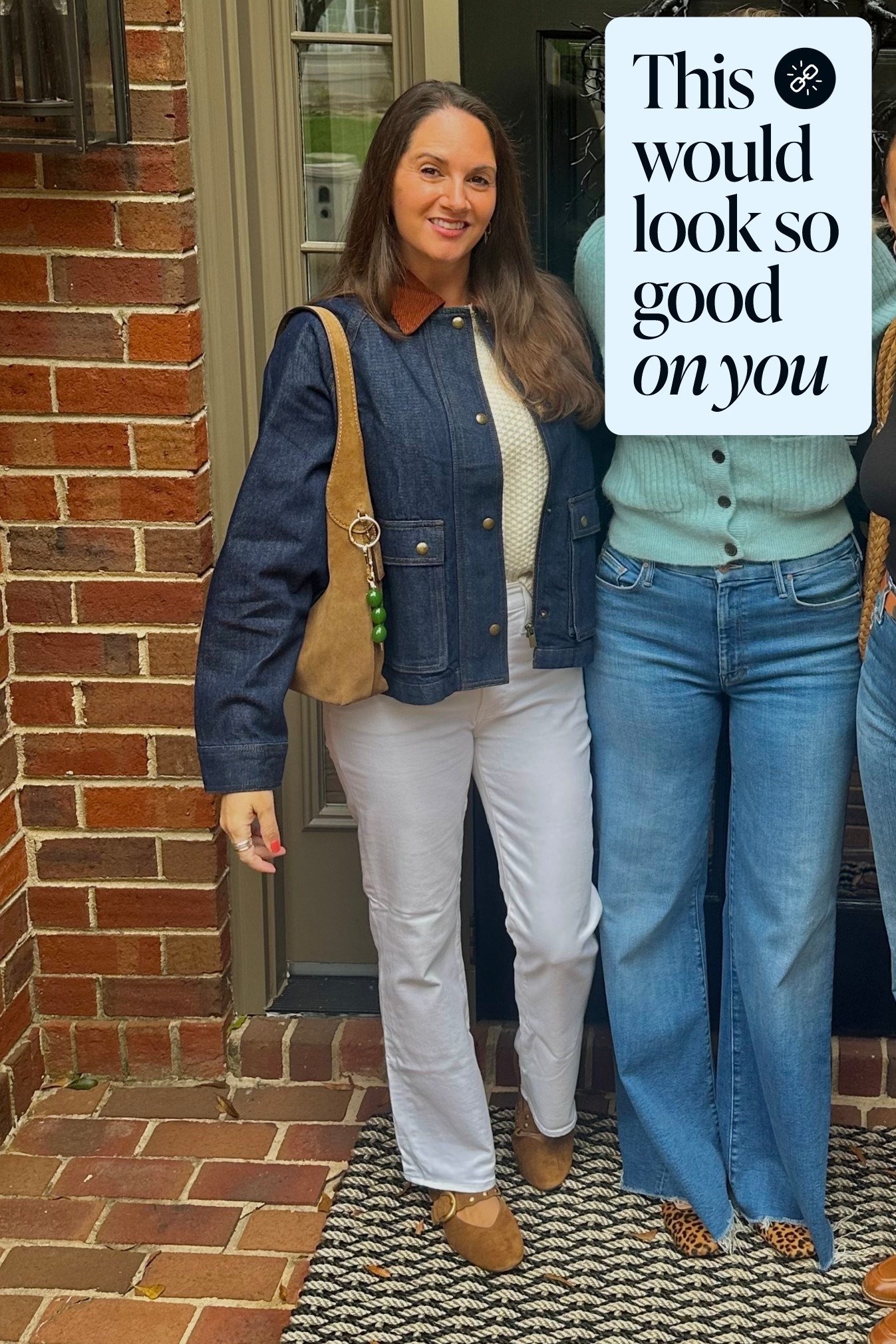 OOTD in charlotte NC! just got this denim jacket from #Madewell and love the corduroy collar. will be wearing this one a ton!

#LTKOver40 #LTKStyleTip #LTKWorkwear