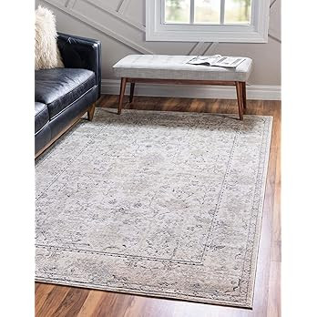 Amazon.com: Rugs.com Oregon Collection Rug – 5' x 8' Ivory Low-Pile Rug Perfect for Living Rooms, La | Amazon (US)