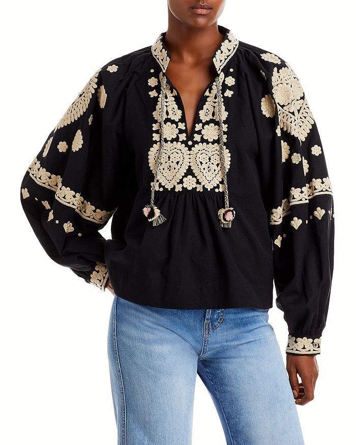 NYC Holly Soutache Long Sleeve Top | Bloomingdale's (US)