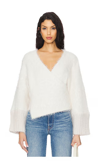 x REVOLVE Cozy Wrap Pullover in Gardenia Combo | Revolve Clothing (Global)