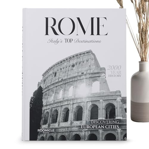 Rome Decorative Books for Coffee Table - Designer Faux/Fake Books for Decoration - Enhance Your Coffee Table, Mantle & Bookshelf Decor - Book Decor Aesthetic Collection - Real Blank Pages Inside | Amazon (US)
