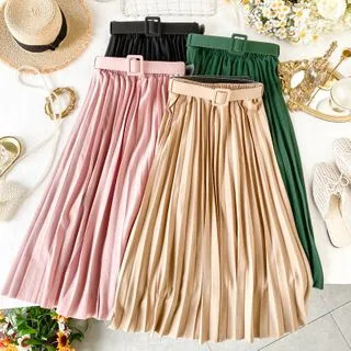 Midi Accordion Pleat Skirt | YesStyle Global