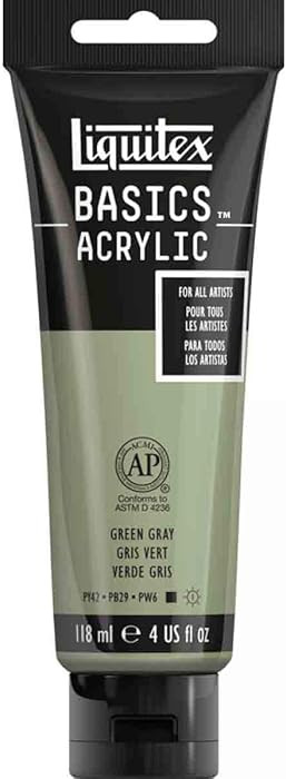 Liquitex BASICS Acrylic Paint, 118ml (4-oz) Tube, Green Gray | Amazon (US)