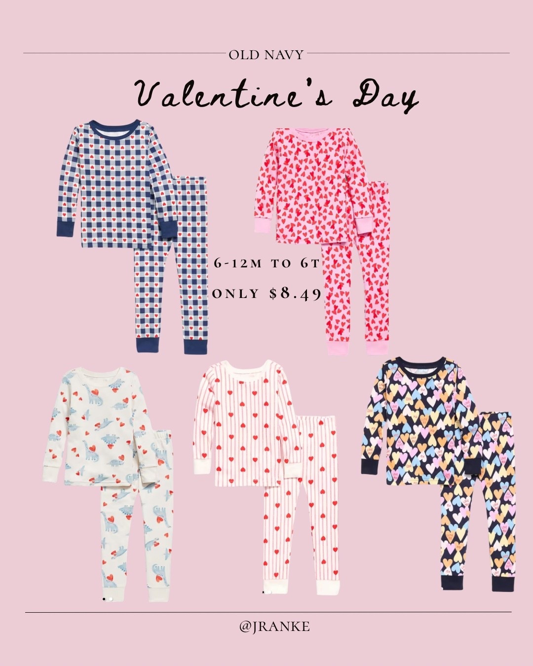 💘 Old Navy Valentine’s PJs are ONLY $8.49!
Sizes 6–12M through 6T — cutest prints, best price.
Perfect for Valentine’s Day + everyday cozy nights.
👉 Linked in my LTK before they sell out!

#MomFinds
#KidsFashion
#ValentinesDayOutfits
#AffordableFinds
#MomLife



#LTKootd #LTKKids #LTKmomlife