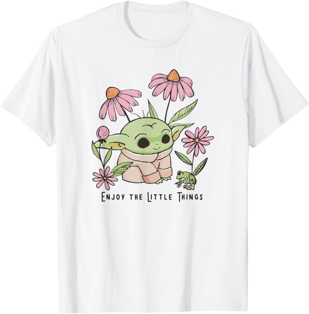 Star Wars: The Mandalorian Grogu Enjoy The Little Things T-Shirt | Amazon (US)