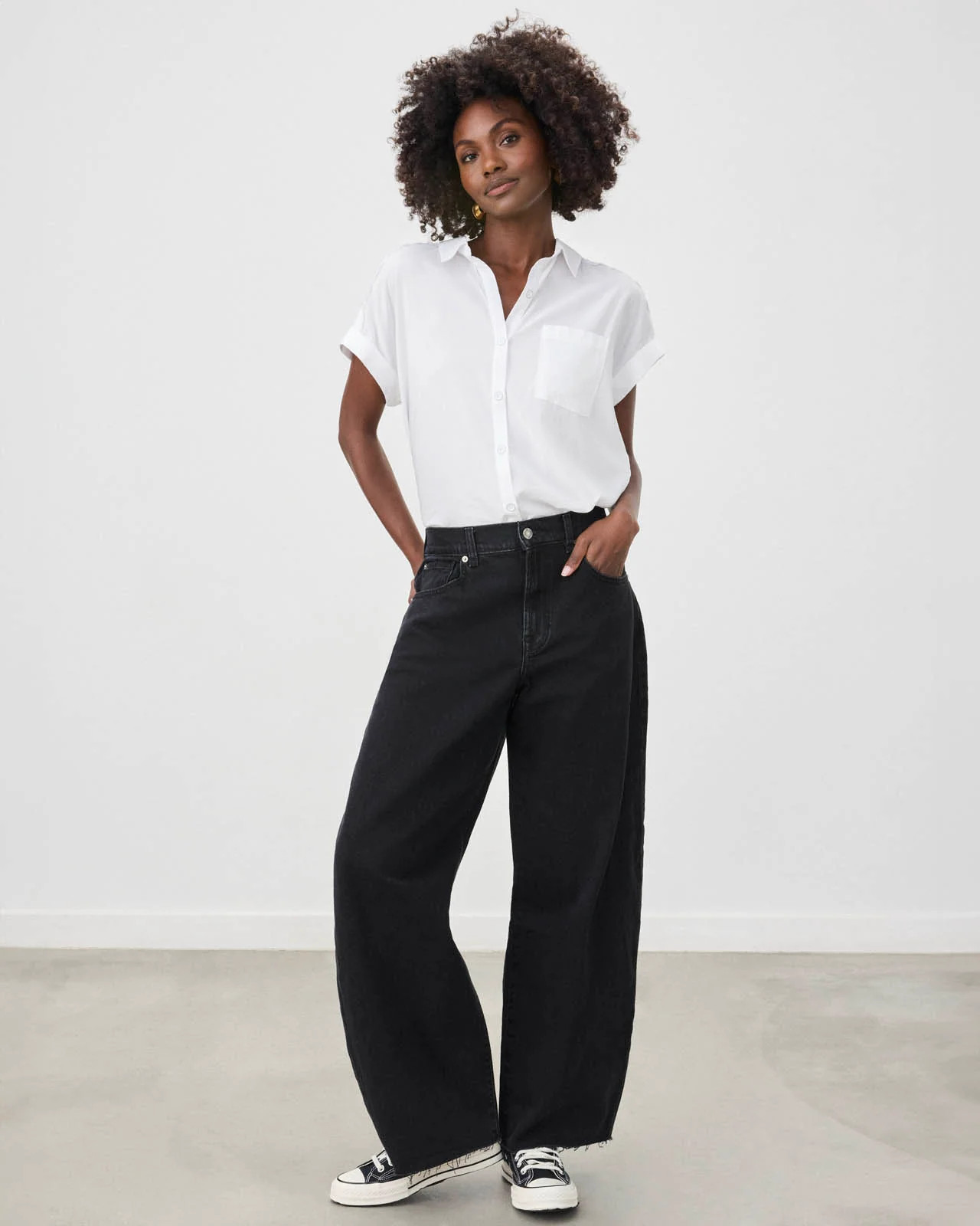 Splendid - Short Sleeve Paige Shirt - WHITE | Splendid