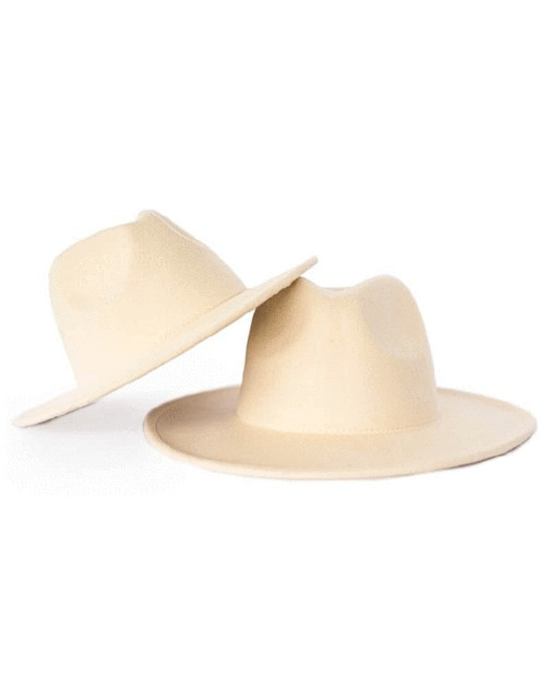 Bordeaux Mommy & Me Flat Brim Hat - Ivory | Bailey's Blossoms