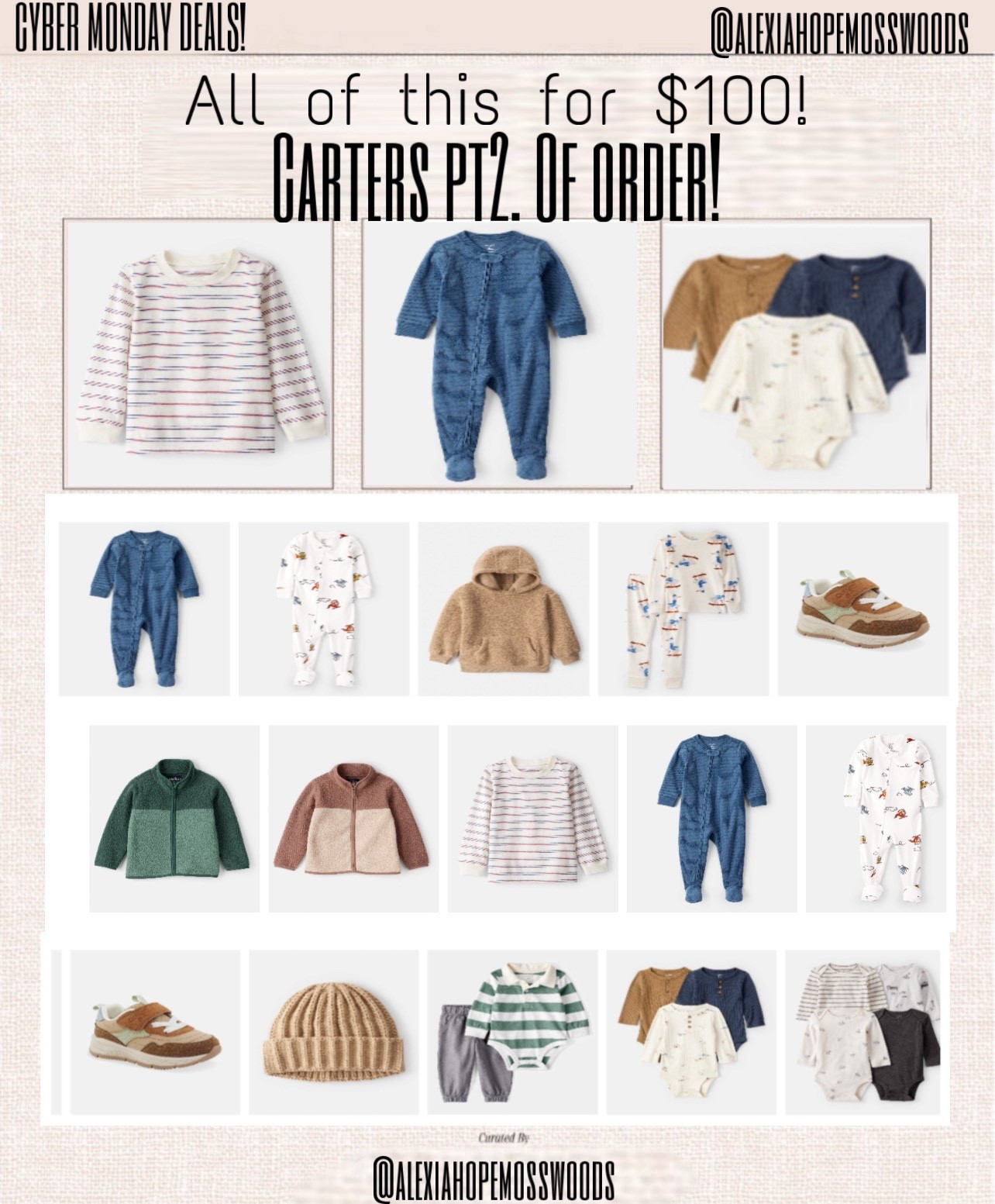 This whole order for $100! #carters 

#LTKHoliday #LTKGiftGuide #LTKCyberWeek