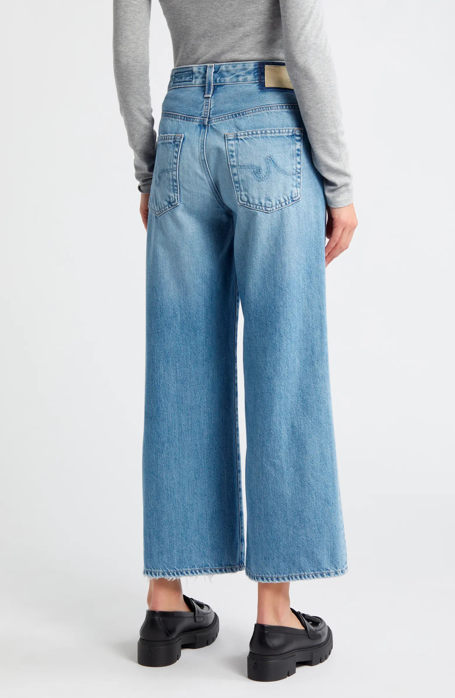 AG Saige High Waist Ankle Wide Leg Jeans | Nordstrom | Nordstrom