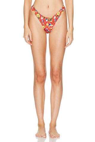 Heavy Manners High Cut Cheeky Bikini Bottom in Rockaway | FWRD | FWRD 
