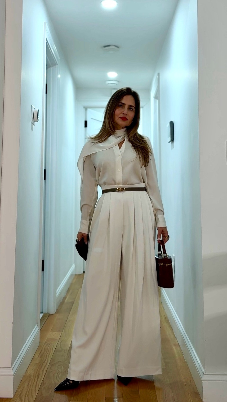 Dressing for the energy I want to attract today 🕊️✨
Sometimes that energy is just about being the brightest light in the room while everyone else is hiding in winter black. 

Leaning into a timeless aesthetic with layers of cream and a touch of burgundy. Because at the end of the day, we’re all just dressing like the women we’ve always wanted to become. Today, she wants to be a bright light in every room she enters,, bold, and hopefully spill-free! ☺️

Work outfit, date night outfit, spring outfit, winter outfit, white trousers, white pants, vacation outfit, 

#LTKootd #LTKSaleAlert #LTKOver40