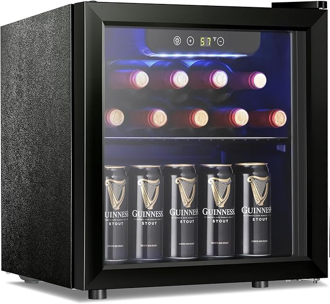 Antarctic Star 12 Bottle 48 Can Wine Cooler/Cabinet Beverage Refrigerator Mini Fridge Low Noise C... | Amazon (US)