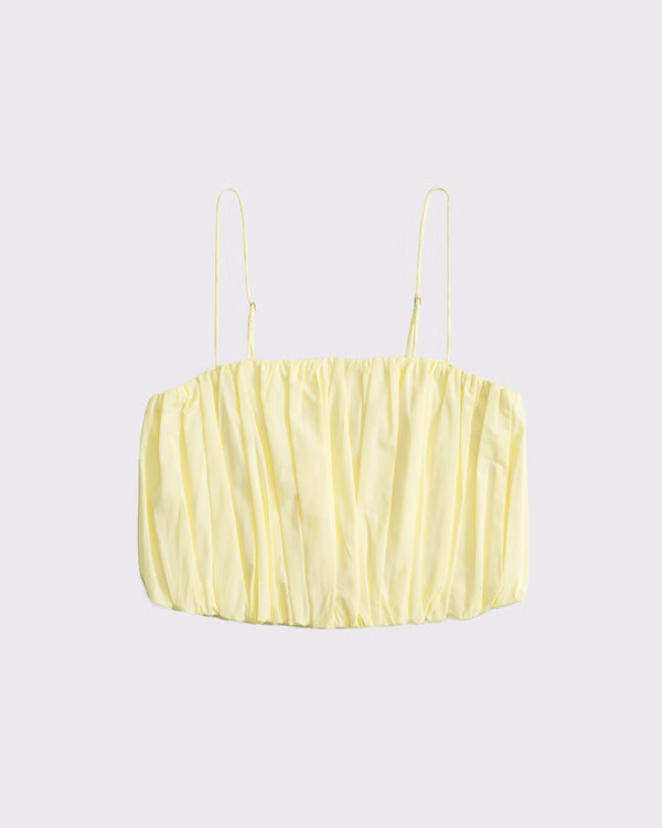 Women's Cropped Bubble Hem Cami | Women's Tops | Abercrombie.com | Abercrombie & Fitch (US)