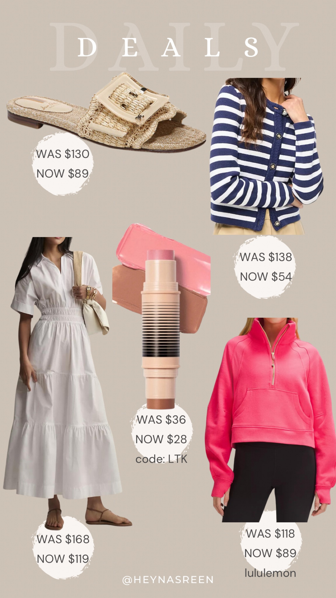 Daily deals on Sam Edelman flats, J.Crew lady jacket sweater, DIBs duo blush/contour stick (shade: 2), Anthropologie dress, lululemon scuba, Buxom lip serum (shade: soft blush) code: LTK20

#LTKSaleAlert