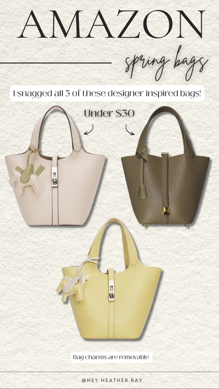 Spring bags I picked up from Amazon this week! They come in a ton of colors and the charms are removeable.

Spring finds, spring fashion, spring bags 




#LTKgrwm #LTKSaleAlert #LTKootd