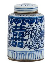 5x7.5 Double Happiness Mini Tea Jar With Lid | TJ Maxx