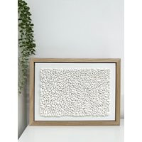 Neutral Mussel Shell Art | Modern Coastal Unique 3D Small Framed Canvas All White Texture | Etsy (US)