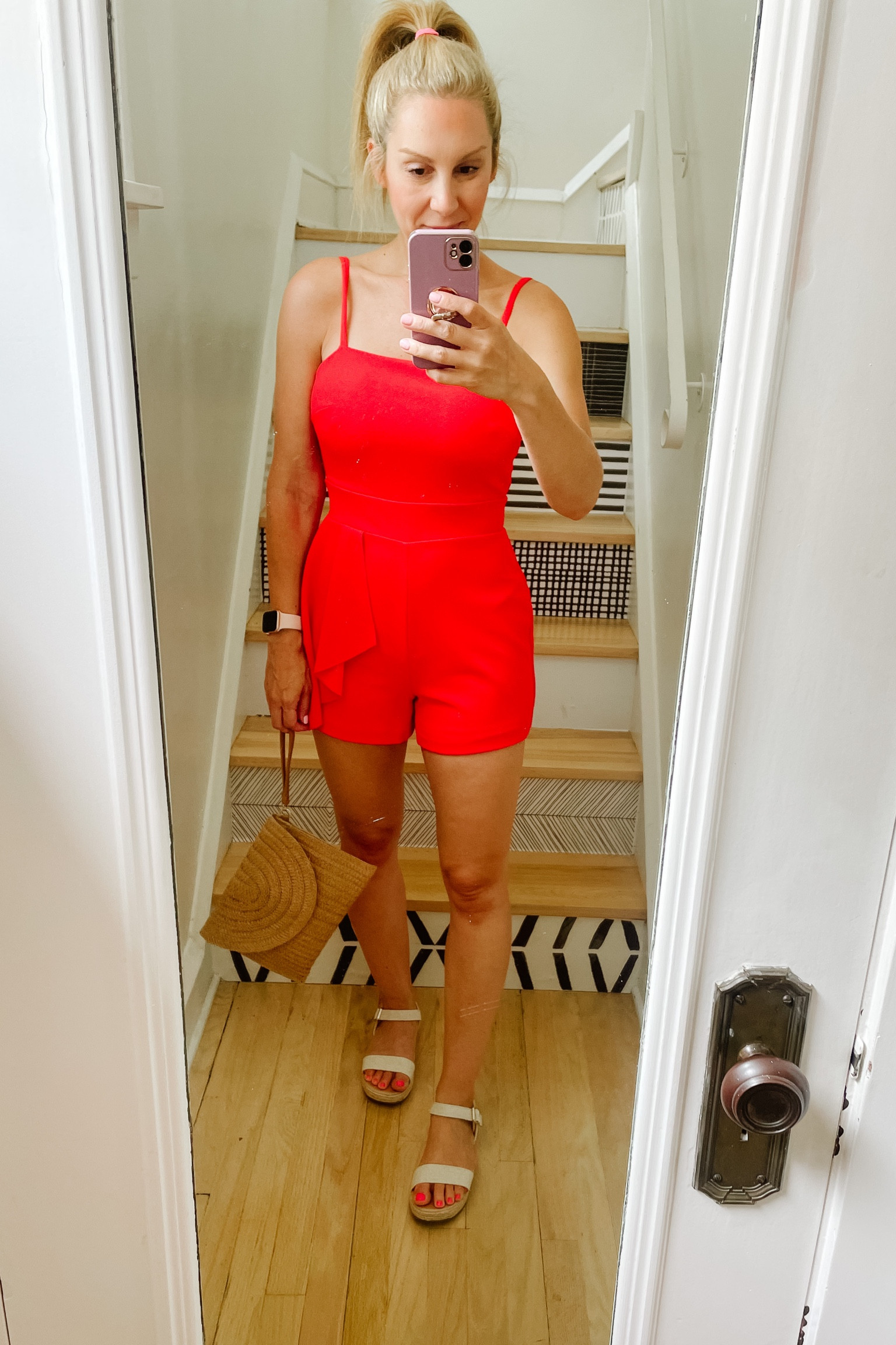If you’re looking for a red romper, this is it! Size up 1 if you have a long torso like me to avoid camel toe. This can be dressed up or down!

#LTKSeasonal #LTKtravel #LTKstyletip