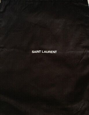 Authentic Saint Laurent Drawstring Dust Bag Black 12X15.5” Shoes Purses Clutches | eBay US