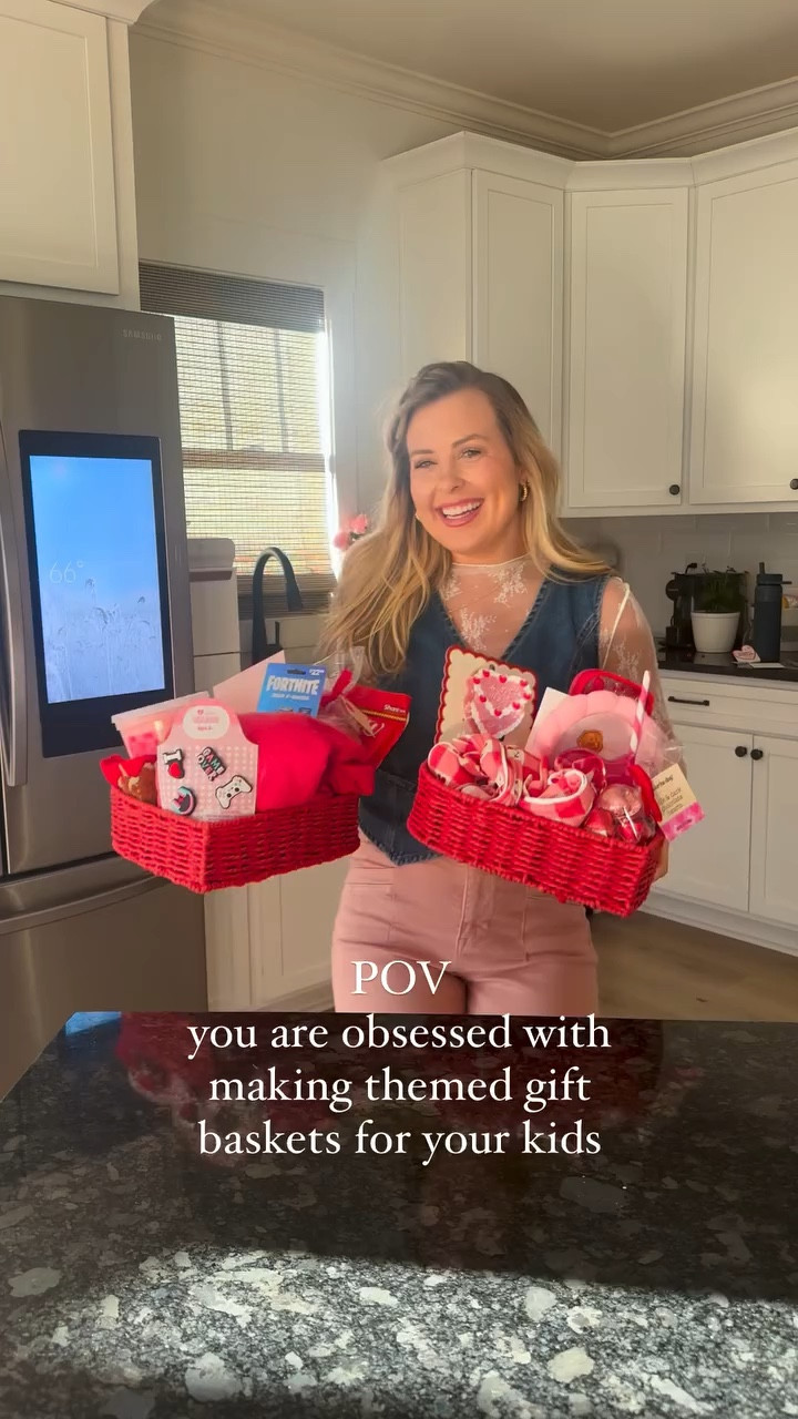 Comment SHOP and I’ll send you link to shop what’s inside these cutie Vday gift baskets ! Annie’s is spa night themed and G’s is game night themed! 

I just love making gift baskets! Don’t you? 

#valentinesday #giftbaskets #giftbasket #valentinesdaygifts #valentinesdaygiftideas #vday #valentinesdayideas #diygifts 

Valentine’s Day gift baskets, gift baskets for kids, Valentine’s Day ideas