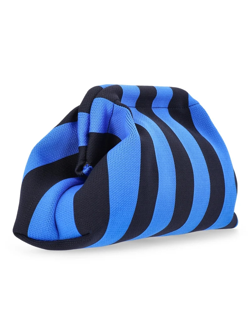 Free Assembly Women's Knit Clutch Handbag, Navy/Blue | Walmart (US)