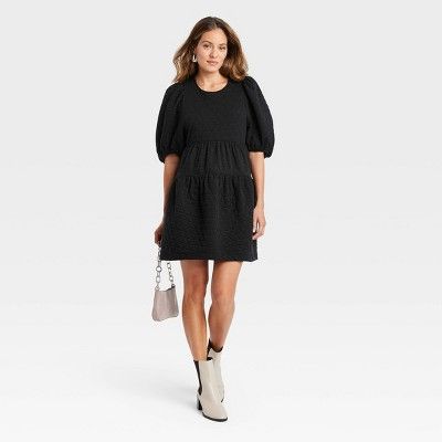 Women's Balloon 3/4 Sleeve Quilted Dress - A New Day™ | Target