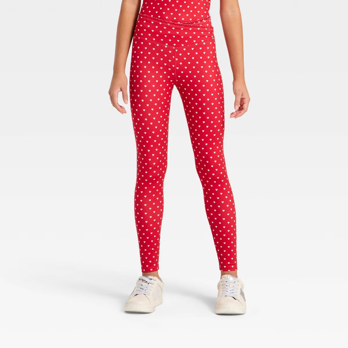 Girls' Crossover Ruffle Waistband Leggings - All In Motion™ | Target