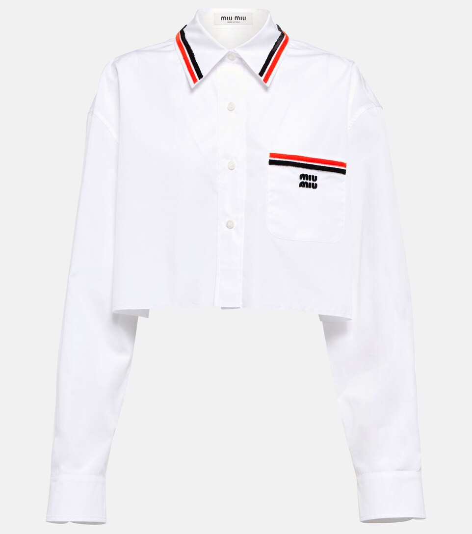Cotton poplin crop shirt | Mytheresa (DACH)