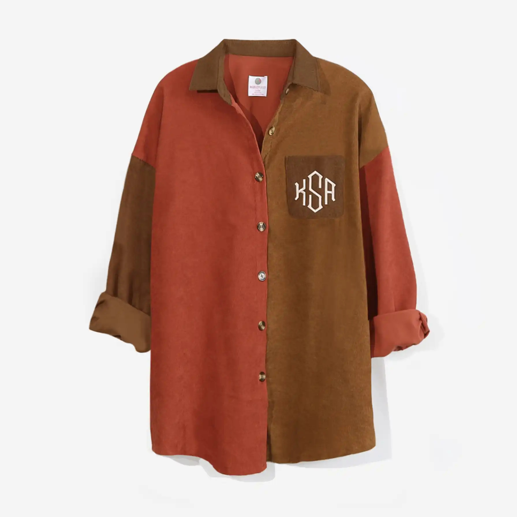Monogrammed Oversized Button Down Tunic | Marleylilly