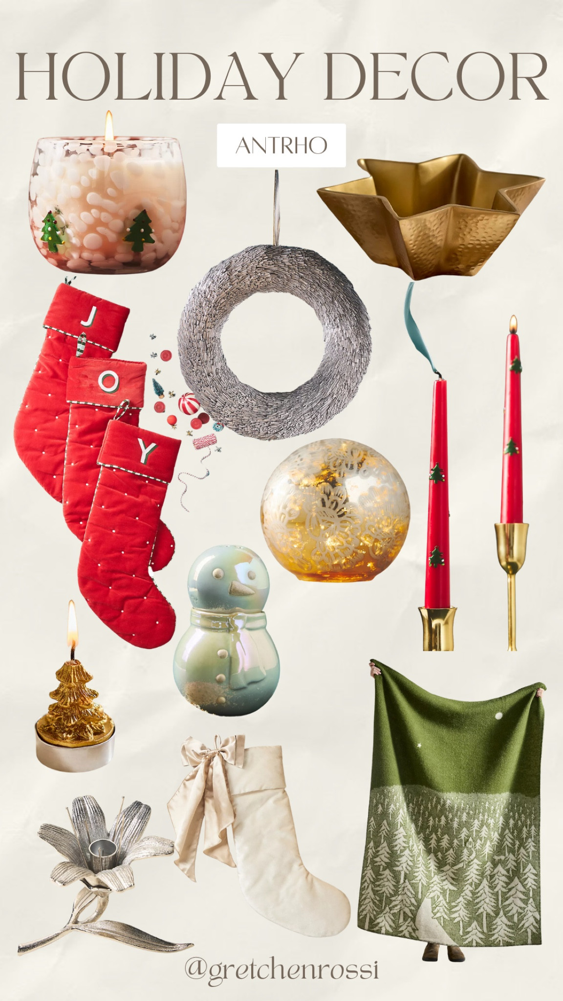 These Anthropology decorations are perfect for the holidays! 

#christmasdecor #holidaydecor #candleholder #stockings #wreath #ornaments #indorhomedecor #decorations #holidaymusthaves

#LTKSeasonal #LTKHoliday #LTKHome