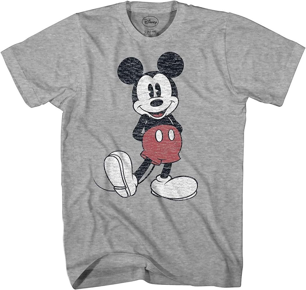 Disney Men's Full Size Mickey Mouse Distressed Look T-Shirt | Amazon (US)